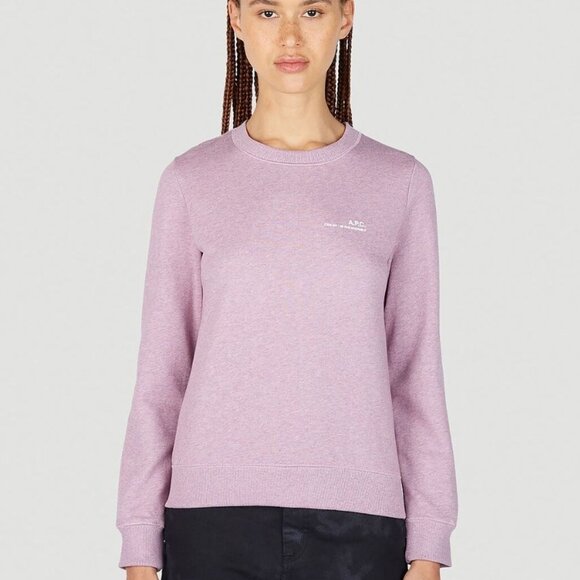 A.P.C .Label H Sweatshirt in Mauve Size Small - Picture 4 of 7